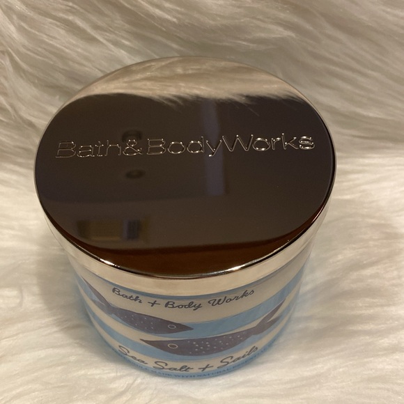 “SEA SALT & SAILS” 3-Wick Scented Candle by B&BW, 14.5 oz / 411 g, NWTag - Picture 5 of 6